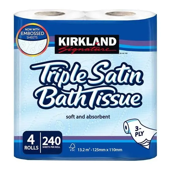 Triple satin bath tissue 4roll