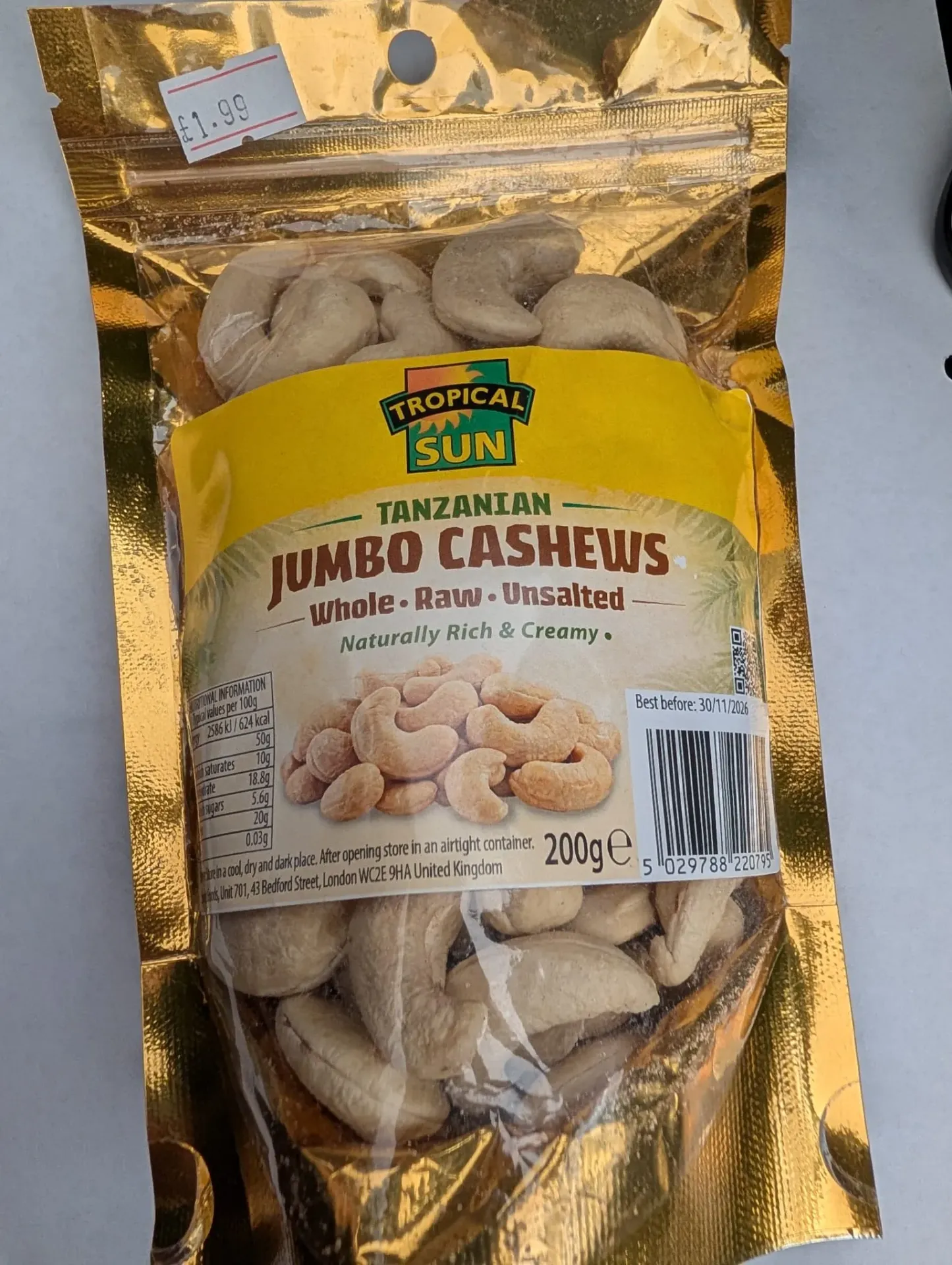 TS Jumbo cashew nut 200g